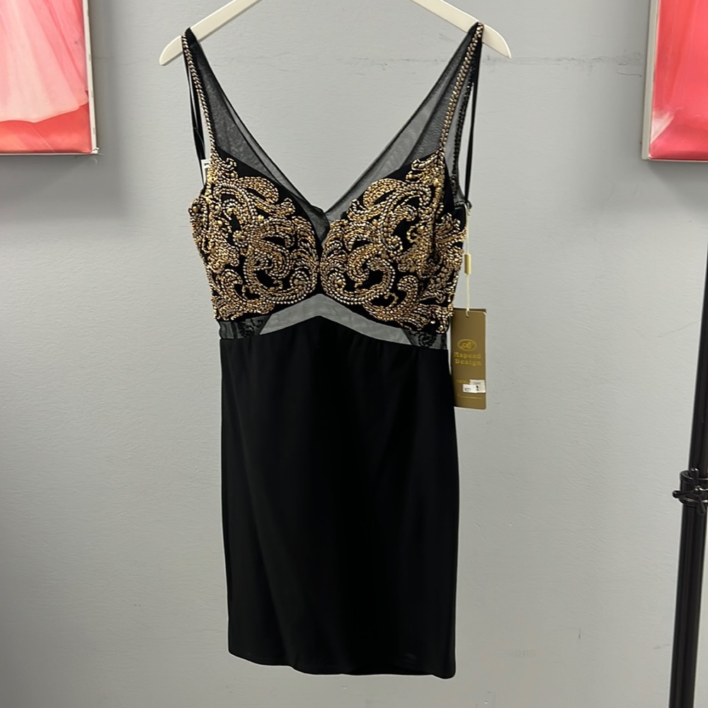Black mini dress